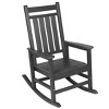 KTMBDW Oversized Patio Rocking Chair with Wood-Texture, Outdoor Rocking Chairs Porch Rocker for Adults - 3 of 4