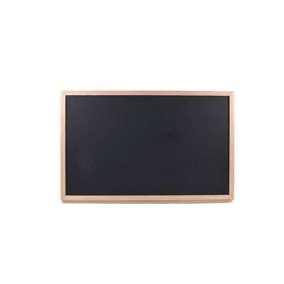 Natural Wood Wall-Mounted Murphy Desk with Chalkboard