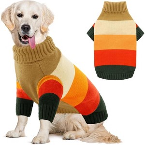 Dog Sweaters Girls Boys, Stretchy Turtleneck Pet Knitwear for Small Pets, Warm Fall Doggie Sweatwer, Clothes for Yorkie, Chihuahua, Teacup - 1 of 4