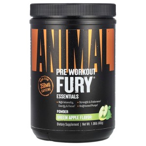 Animal Fury®, Pre Workout Powder, Green Apple, 1.06 lb (483 g) - 1 of 3