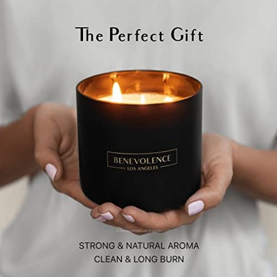 Matte Black Soy Wax Scented Jar Candle, 14.5 oz