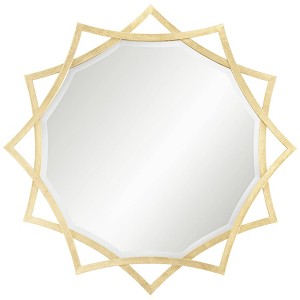 Uttermost Sola Sonnet Sunburst Vanity Decorative Accent Wall Mirror Modern Beveled Gold Iron Frame 34" Wide for Bathroom Bedroom Living Room Entryway - 1 of 4