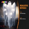 Joyfy 47’’ Halloween Hanging White Ghost Outdoor Decoration, Halloween Hanging Ghost for Haunted House Prop, Front Yard Lawn Party Decor - 4 of 4