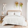SEVOBAL Bedding Sets, Twin XL Clip Jacquard Comforter Set with Pompom Texture and Matching Sham, White, 18.5"*9.84"*9.84" - 3 of 4