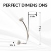 Evideco French Home Goods Versatile Over-the-Door Metal Rack with Ceramic Hooks - 4 of 4