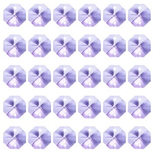 Unique Bargains Crystal Pendants Octagon Beads for DIY Lamp Arts Crafts Decoration 30 Pcs - 1 of 4