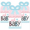 Big Dot of Happiness Baby Gender Reveal - Square Favor Gift Boxes - Team Boy or Girl Party Bow Boxes - Set of 12 - 2 of 4