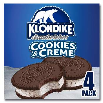 Klondike Cookies & Crème Sandwiches Frozen Dairy Dessert - 4pk