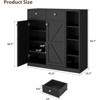 Coolmee Shoe Storage Cabinet with Doors and Drawers, 42 inch Tall Shoe Organizer with 3 Adjustable Shelves and Stable Base, 4-Tier Shoes Rack - 2 of 4