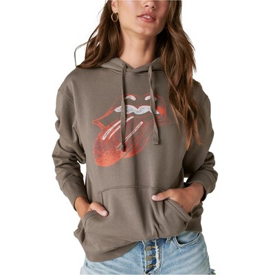 Lucky Brand Womens Rolling Stones Hoodie Sweatshirt