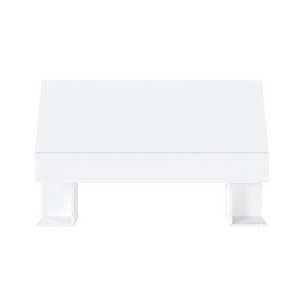 Nexera Twin Avenue Lateral Storage Headboard White: Engineered Wood, Modern Design, Book Space - 1 of 4