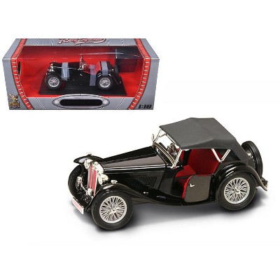 1947 MG TC Midget Black 1/18 Diecast Model Car by Road Signature