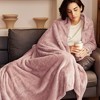 Itopfox Plush Fuzzy Fleece Throw Blanket, Super Soft & Warm, Fluffy for Couch & Bed, All Season Use, Stylish Solid Colors, Easy Care & Fade Resistant - 3 of 4