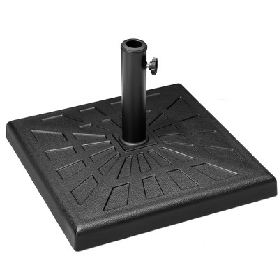 Pellebant 43 LBS Resin Square Base Stand for Outdoor Patio Market Table Umbrella