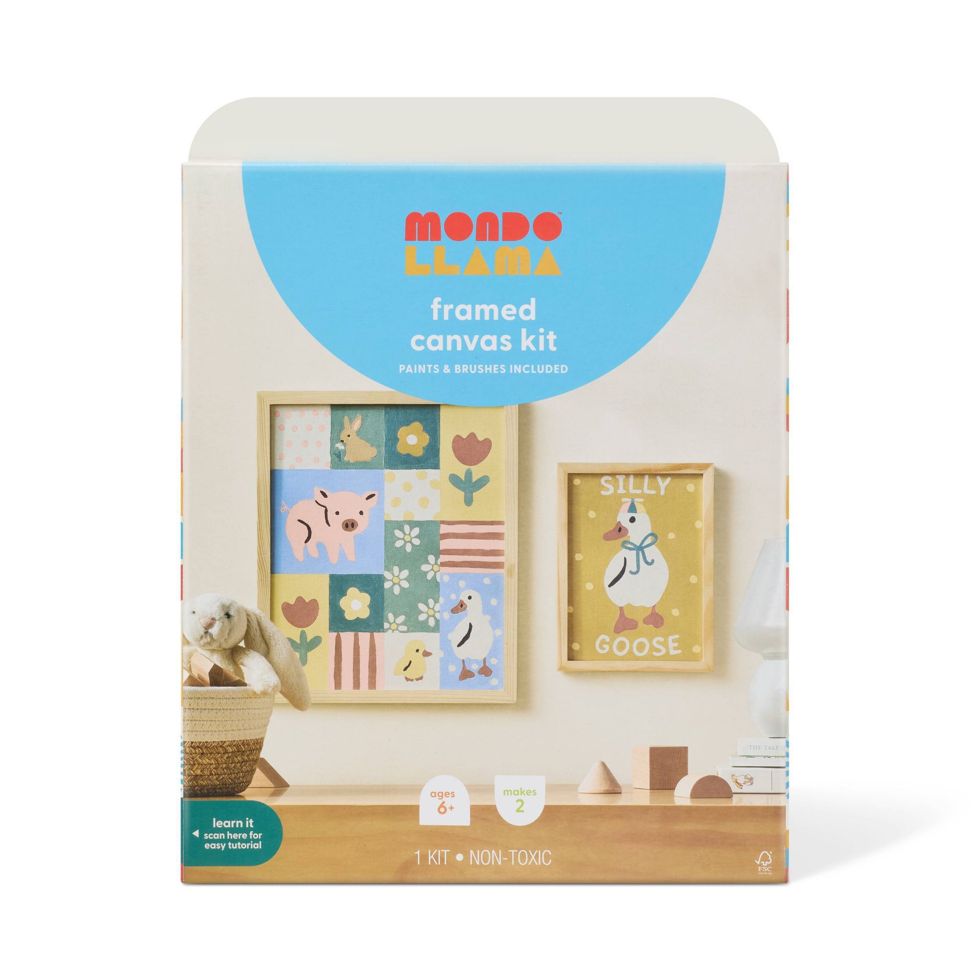 2ct Nursery Craft Animal Paint by Number Activity Kit - Mondo Llama™