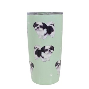 E & S Imports 7.0 Inch Shih Tzu Black & White Serengeti Tumbler Hot Or Cold Beverages Tumblers - 1 of 3