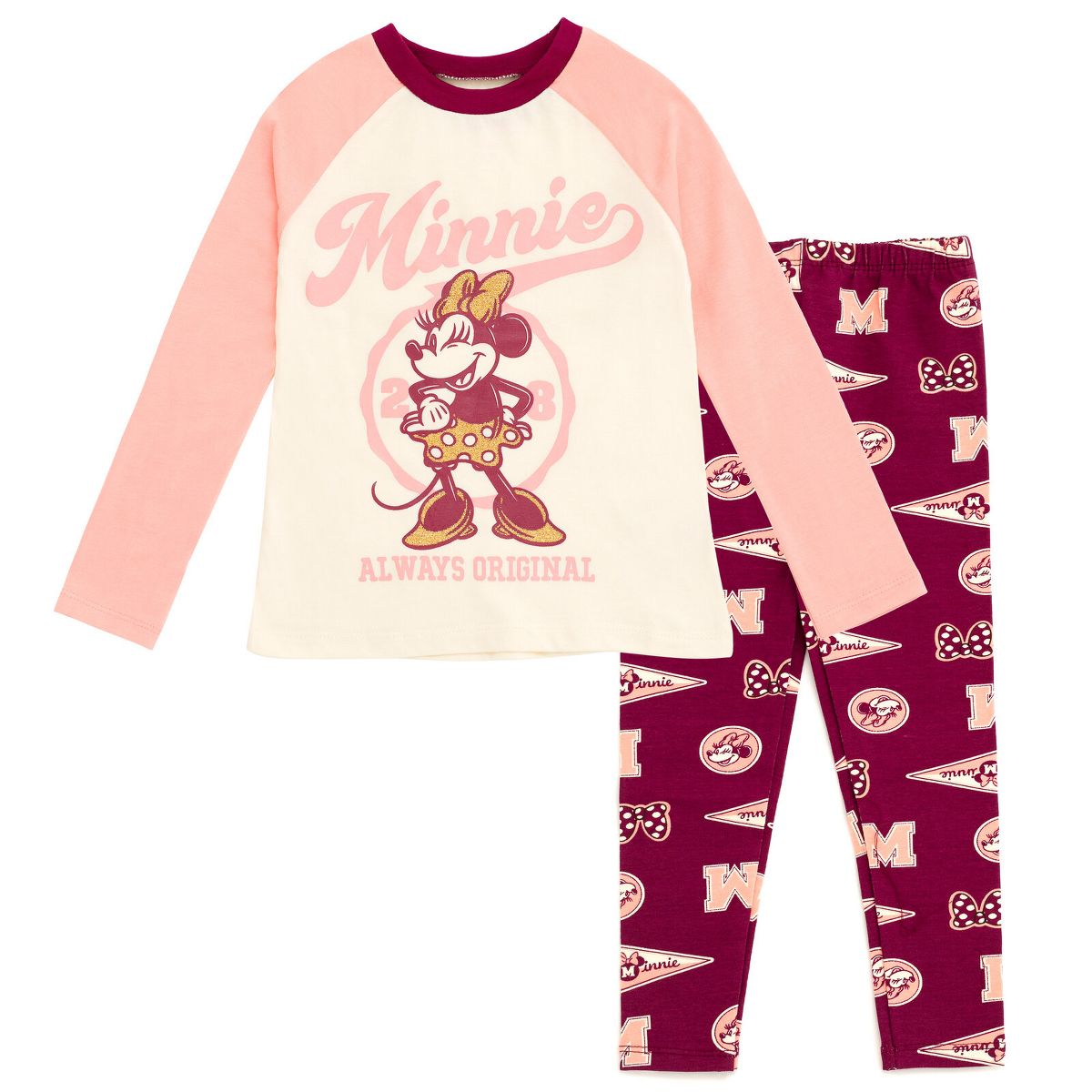 Disney Minnie Mouse Mickey Mouse T-Shirt and Leggings Outfit Set Infant to Big Kid