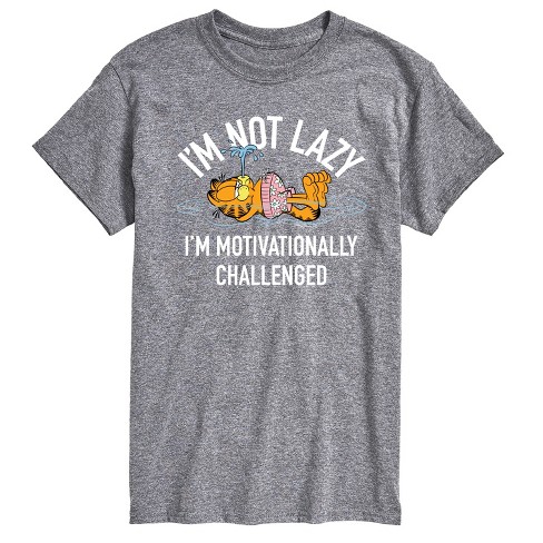 Men's - Garfield - Not Lazy Just Motivationally Challenged Short Sleeve Graphic T-Shirt - image 1 of 4