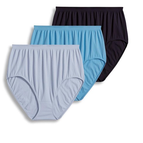 Jockey Women's Plus Size Elance Brief - 3 Pack 10 Deep Blue Heather/deep  Blue Dot/sea Blue Heather : Target