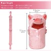 BABYYER Plush Water Bottle Carrier with Strap Compatible with Thermos FUNTAINER Steel/Tritan 12oz/16oz, Warm Waterbottle Sling Bag Holder - 2 of 4