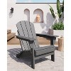 Folding Adirondack Chair - HDPE Outdoor All-Weather Fire Pit Chairs, Ergonomic Extended Backrest for Patio, Garden Pool, Backyard - 2 of 4
