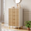 Zstar 5 Drawer Dresser for Bedroom, with Gold Metal Handles - 2 of 4