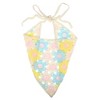 Unique Bargains Women's Fashion Knitted Hollow Triangle Headwrap 19.69"x9.06" Blue Yellow 1 Pc - 4 of 4