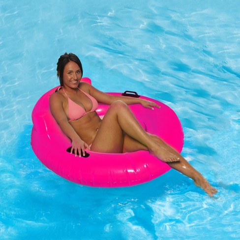 Inflatable Leopard Heart Pool Ring