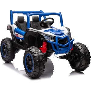 24V Ride on Toys for Big Kids, 2 Seater Ride on Cars with Remote Control, Ride on Truck w/ 4-Wheeler Suspension, 3 Speeds, Led Lights - 1 of 4