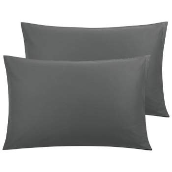 PiccoCasa 100% Soft Cotton Bedroom Modern Hotel Bed Breathable Zipper Closure Pillowcases Set of 2