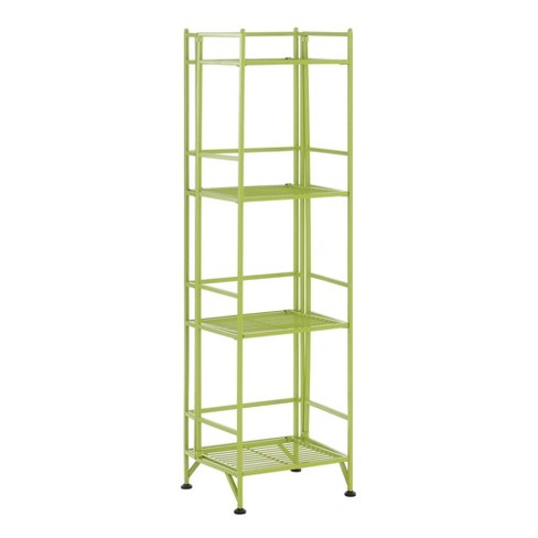 4-Tier Metal Folding Rack with Wire Shelves