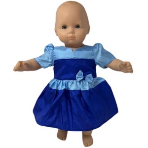 Doll Clothes Superstore Two Tone Blue Dress Fits 15 Inch Baby Dolls - 1 of 4