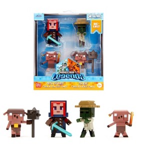 Set of 4 Diecast Figures "Minecraft Legends" Video Game "Metalfigs" Series Diecast Models by Jada - 1 of 4