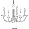 Progress Lighting Trinity 5-Light Chandelier, Brushed Nickel, White Candle Covers, Decorative Loop Detail - 2 of 2