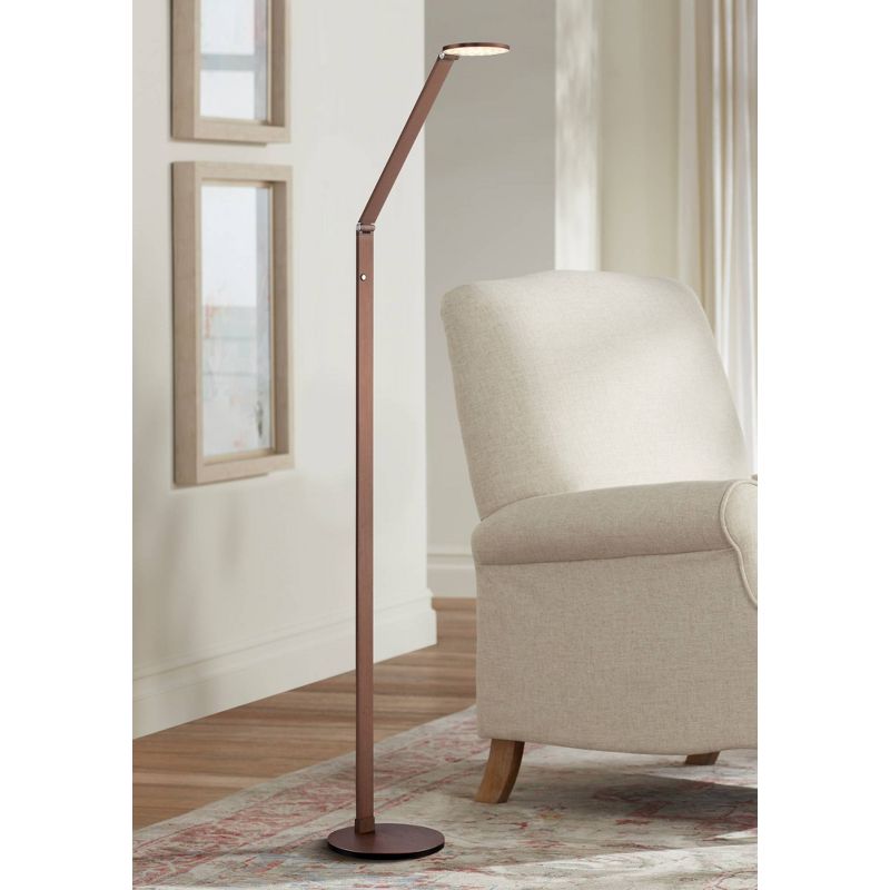 Possini Euro Design Magnum Modern Task Floor Lamp 61" Tall French Bronze Brown Metal LED Adjustable for Living Room Reading Bedroom Office House Home, 2 of 10