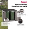 Toomax Stora Way Extra Large 220 Gallon Outdoor Horizontal Storage Shed Cabinet for Trash Can, Garden Tools, and Yard Equipment, Taupe Gray and Brown - 3 of 4