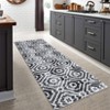 Modern Living Room Rug Washable Geometric Indoor Carpet Non lip Stain Resistant Foldable Soft Distressed Mat - 2 of 4