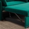 Modern Convertible Loveseat Sofa Bed, Comfy Velvet Sleeper with USB Port & Side Pockets, Space-Saving Furniture for Living Room, Bedroom, Apartment - 4 of 4