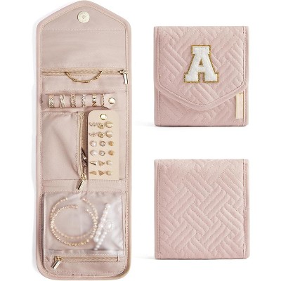 Travel Jewelry Organizer Case Foldable Small Jewelry Roll for Journey Rings, Necklaces, Earrings, Bracelets,Mini