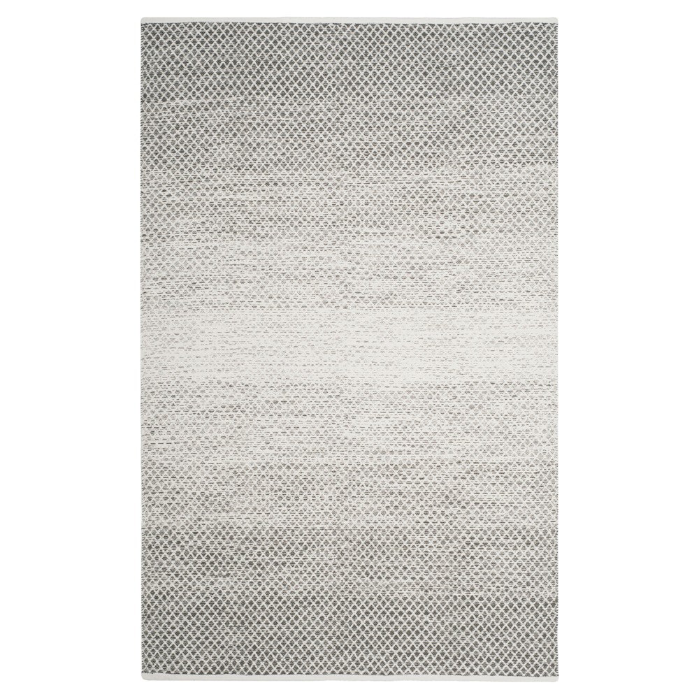 Light Gray/Ivory Geometric Flatweave Woven Area Rug 6'x9' - Safavieh