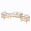 3-Piece Patio Conversation Set with Loveseat & 2 Chairs,Cushioned Outdoor Seating,Patio Furniture for Garden, Balcony, or Deck – Maison Boucle - 4 of 4