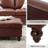 Benito 26.5 Wide Contemporary Genuine Leather Ottoman for Living Room| ART OF LIVING DESIGNS - 4 of 4