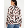 ELOQUII Women's Plus Size Printed Button Down Shirt With Ruffle Neck - 3 of 4