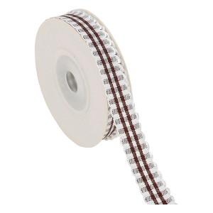 Unique Bargains 0.39"x29.53' Plaid Gift Ribbon - 1 of 4
