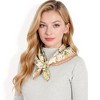 Anna-Kaci Women's Floral Printed Satin Square Scarves with Elegant Patterns and Contrast Borders for Chic and Versatile Styling - 2 of 4