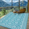 Outdoor Plastic Straw Rug Outdoor Carpet Patio Rug Mat Reversible RV Camping Rug Plastic Straw Outside Rug for Balcony Deck Picnic Beach Outdoor Rug - 2 of 4