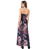 Women Strapless Floral Print Bohemian Boho Maxi Dress Casual Off Shoulder Beach Party Dress with Pockets - 3 of 4