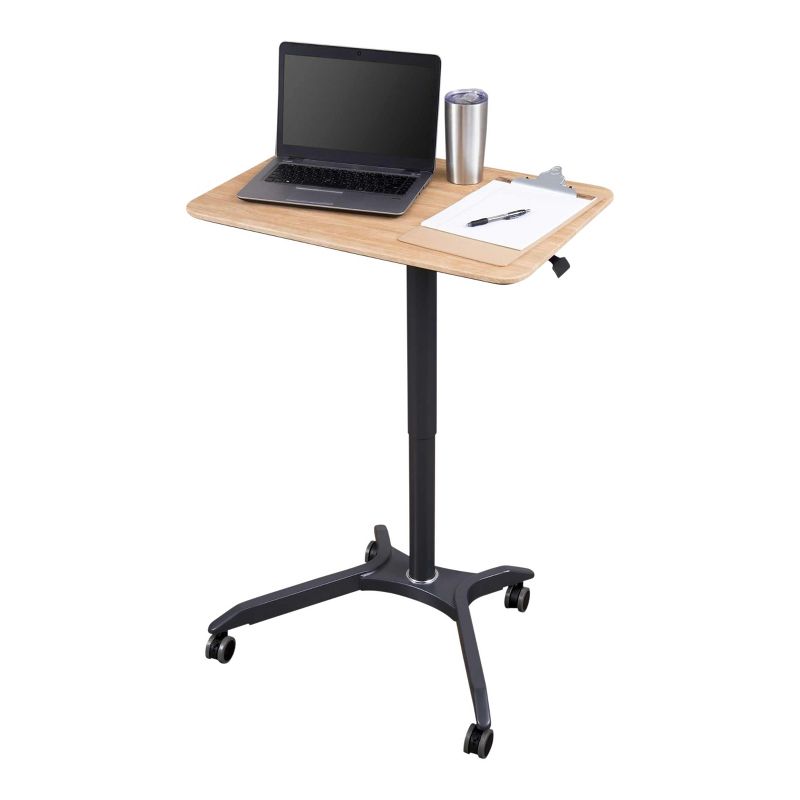 Stand Up Desk Store Pneumatic Adjustable Height Rolling Mobile Laptop Standing Desk Cart, 2 of 5