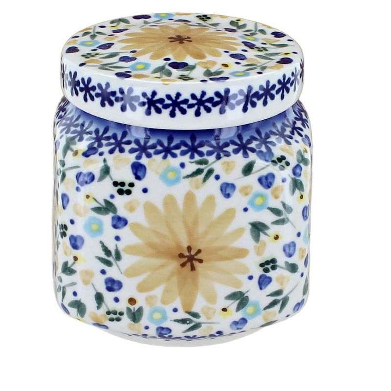 Blue Rose Polish Pottery 31C WR Unikat Small Canister, 1 of 2