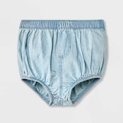 Image of Baby Girls' Denim Shorts - Cat & Jack™ Light Wash 6-9M